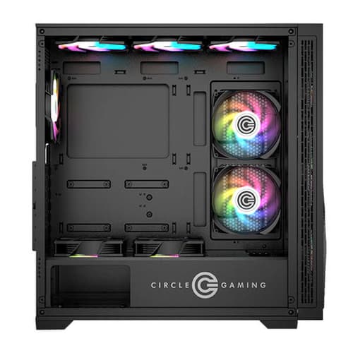 Circle Furious 360 Glass ARGB (E-ATX) Mid Tower Gaming Cabinet (Black)
