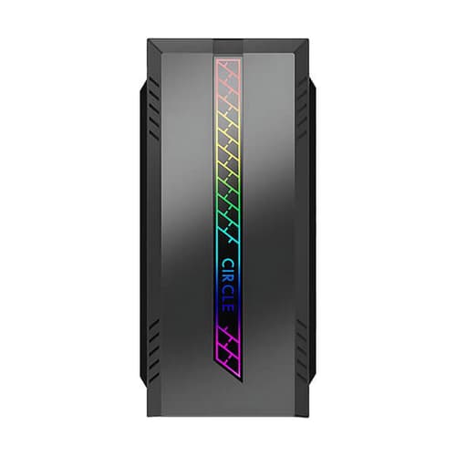 Circle Glare 3.0 with SMPS (ATX) Cabinet - C-Line RGB Variant (Black)