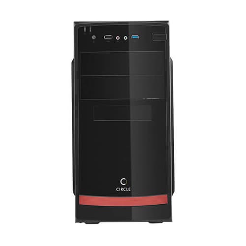 Circle Verve 3.0 with SMPS (M-ATX) Mini Tower Cabinet (Black)