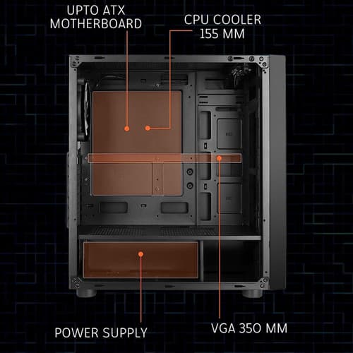 Coconut X5 (ATX) Mid Tower Cabinet (Black)