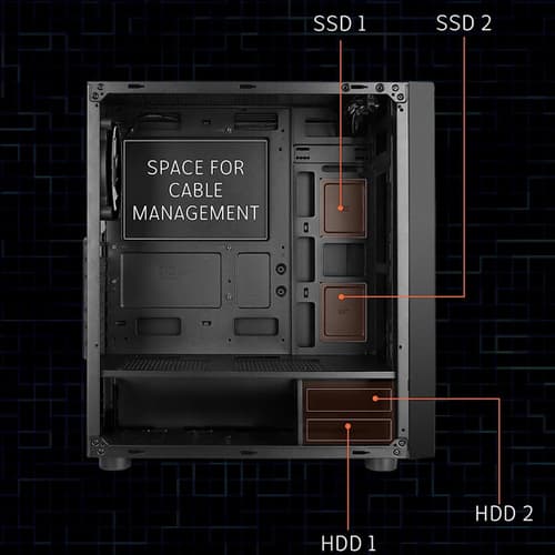 Coconut X5 (ATX) Mid Tower Cabinet (Black)