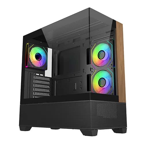 Cooler Master Elite 690 Wood ARGB ATX Mid Tower Case