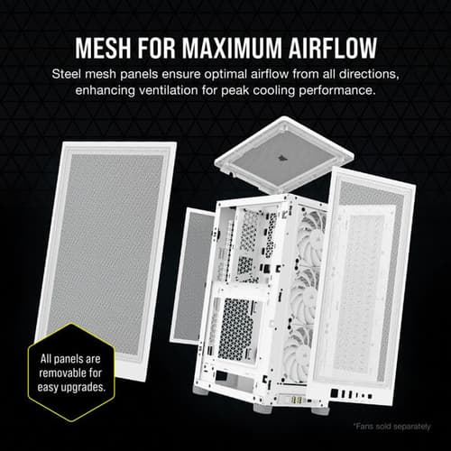 Corsair 2000D Airflow (M-ITX) Mini Tower Cabinet (White)