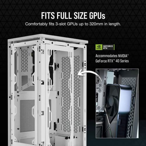Corsair 2000D Airflow (M-ITX) Mini Tower Cabinet (White)