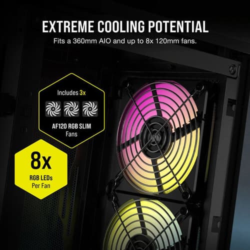Corsair 2000D RGB Airflow (M-ITX) Mini Tower Cabinet (Black)