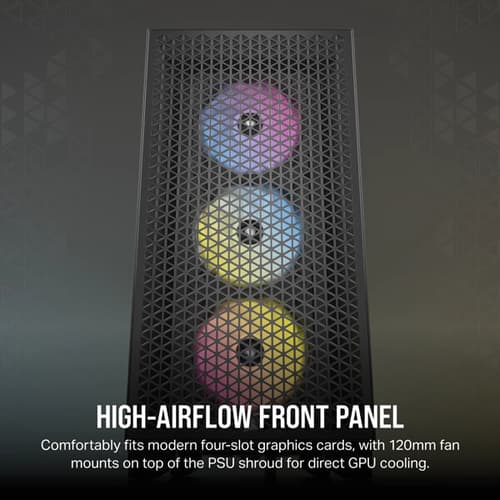 Corsair 3000D RGB Airflow Mid-Tower (ATX) Cabinet (Black)