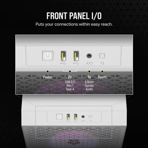 Corsair 3000D RGB Airflow Mid-Tower (ATX) Cabinet (White)
