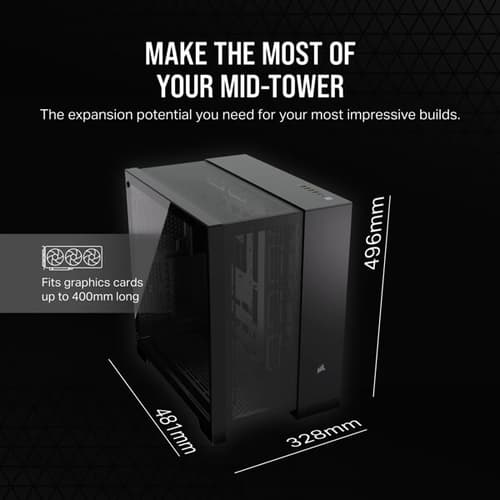 Corsair 6500D Airflow (E-ATX) Mid Tower Cabinet (Black)