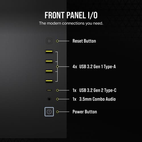 Corsair 6500D Airflow (E-ATX) Mid Tower Cabinet (Black)