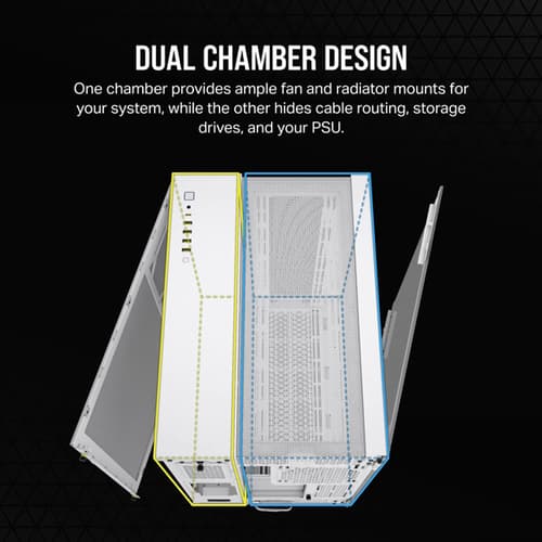 Corsair 6500D Airflow (E-ATX) Mid Tower Cabinet (White)