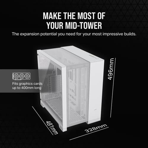Corsair 6500D Airflow (E-ATX) Mid Tower Cabinet (White)