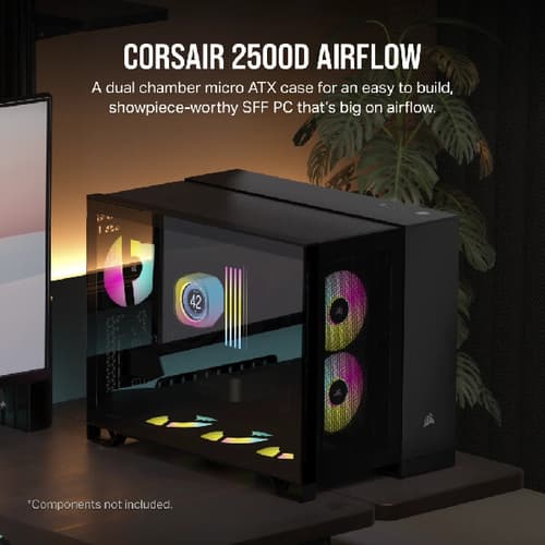 Corsair 2500D Airflow (M-ATX) Mini Tower Cabinet (Black)
