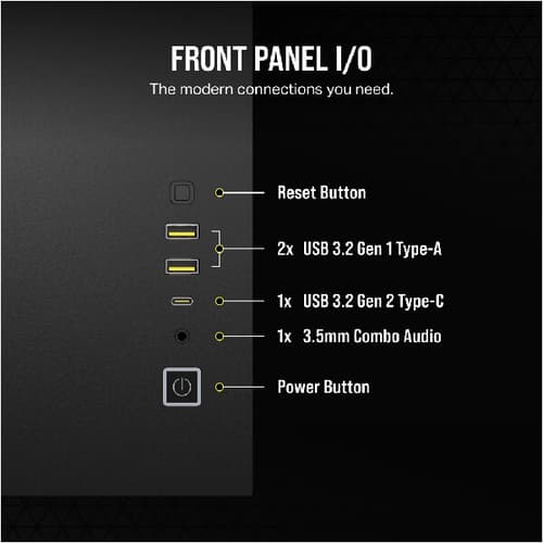 Corsair 2500D Airflow (M-ATX) Mini Tower Cabinet (Black)