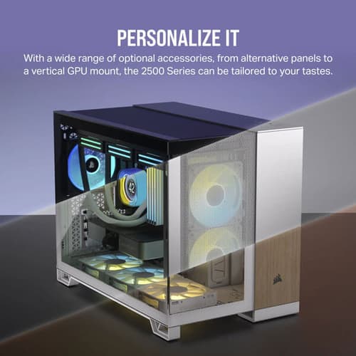 Corsair 2500X Airflow (M-ATX) Min Tower Cabinet (White)