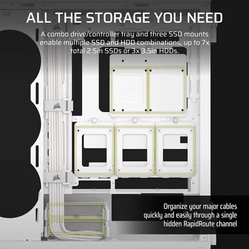 CORSAIR 5000T E-ATX Mid Tower White Case
