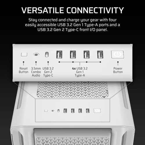 CORSAIR 5000T E-ATX Mid Tower White Case
