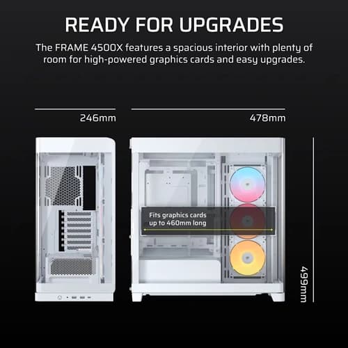 Corsair Frame 4500X RS-R ARGB Panoramic Glass White E-ATX Mid Tower Case