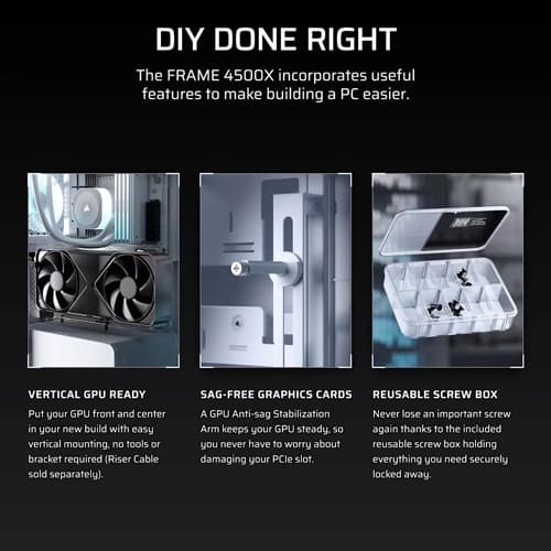 Corsair Frame 4500X RS-R ARGB Panoramic Glass White E-ATX Mid Tower Case