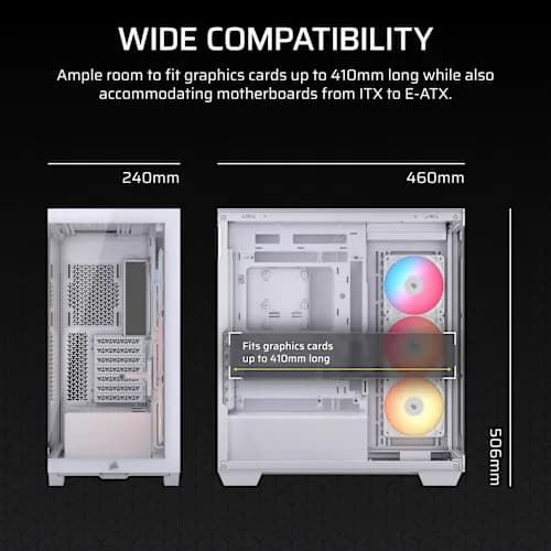 Corsair 3500X RS-R ARGB White E-ATX Mid Tower Case