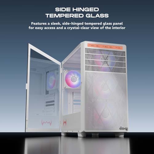 Dawg Y 804 White ARGB ATX Mid Tower Case