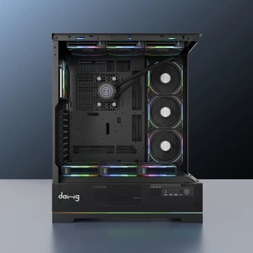 Dawg Y 990 ARGB E-ATX Mid Tower Case with Pre-installed 360mm AIO Cooler