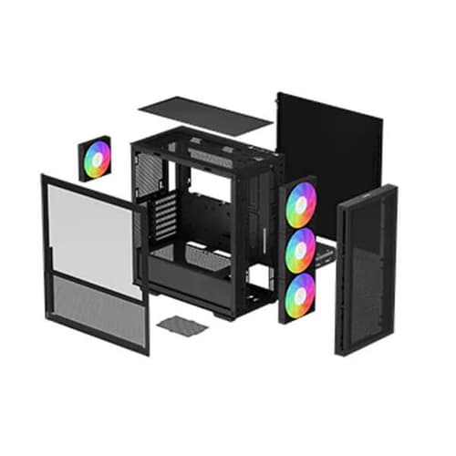DeepCool CH560 Mesh ARGB (E-ATX) Mid Tower Cabinet (Black)
