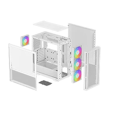 DeepCool CH560 WH Mesh ARGB (E-ATX) Mid Tower Cabinet (White)