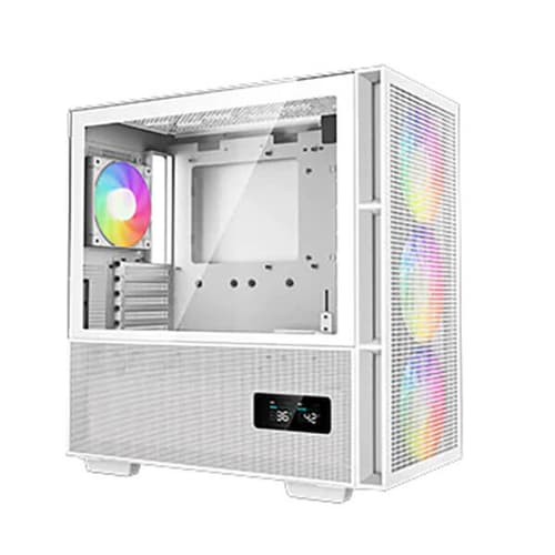 Deepcool CH560 Digital WH Mesh ARGB (E-ATX) Mid Tower Cabinet (White)