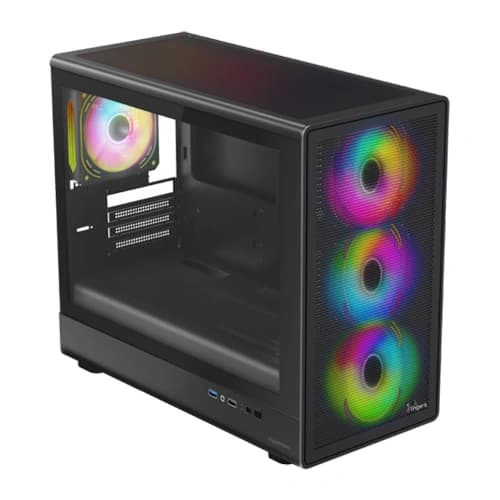 Fingers HyperHawk RGB Black M-ATX Mid Tower Case