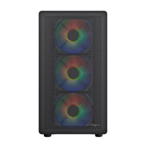 Fingers HyperHawk RGB Black M-ATX Mid Tower Case