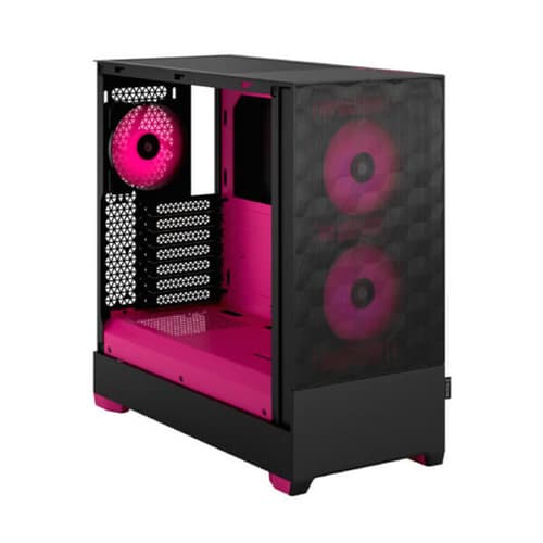 Fractal Design Pop Air RGB Magenta Core TG Clear Tint (ATX) Mid Tower Cabinet with Tempered Glass Side Panel (Black)