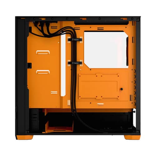 Fractal Design Pop Air RGB Orange Core TG Clear Tint (ATX) Mid Tower Cabinet with Tempered Glass Side Panel (Black)