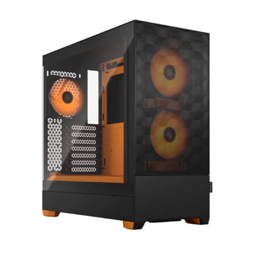 Fractal Design Pop Air RGB Orange Core TG Clear Tint (ATX) Mid Tower Cabinet with Tempered Glass Side Panel (Black)