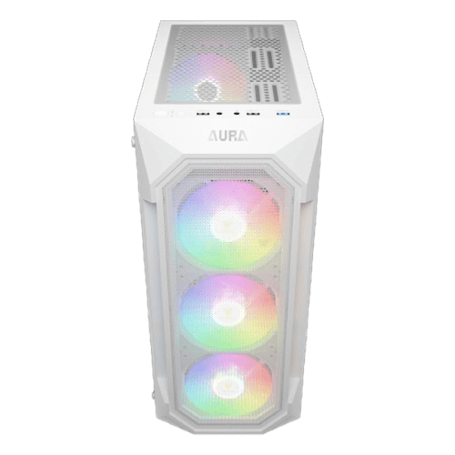 Gamdias Aura GC1 Elite WH V2 ARGB (ATX) Mid Tower Cabinet (White)