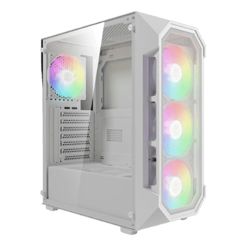 Gamdias Aura GC1 Elite WH V2 ARGB (ATX) Mid Tower Cabinet (White)