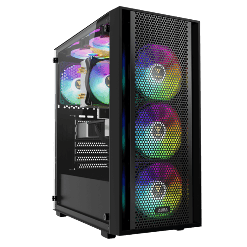 Gamdias Aura GC2 Elite V2 ARGB (ATX) Mid Tower Cabinet (Black)