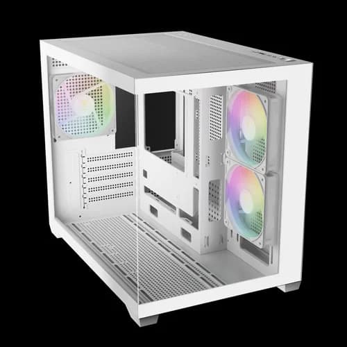 Gamdias Aura GC10M V2 White ARGB M-ATX Mini Tower Case
