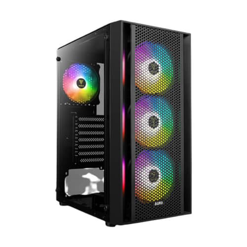 Gamdias Aura GC2 Mesh ARGB (ATX) Mid Tower Cabinet (Black)