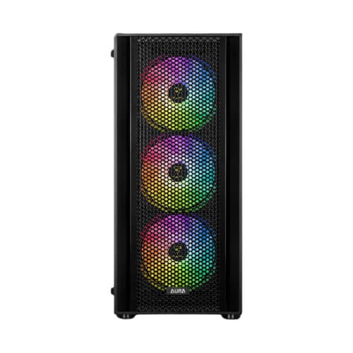 Gamdias Aura GC2 Mesh ARGB (ATX) Mid Tower Cabinet (Black)