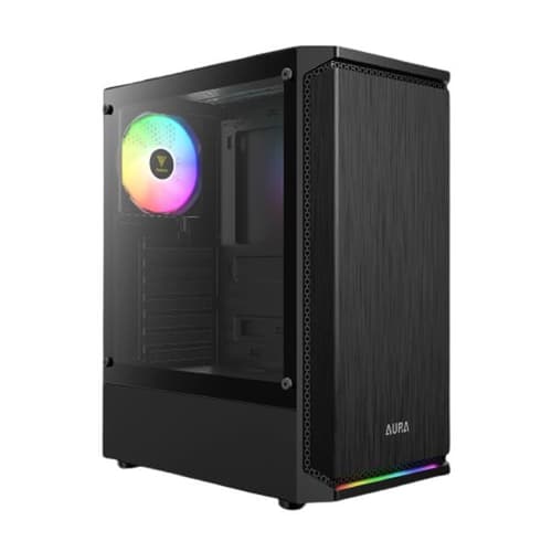 Gamdias Aura GC8 ARGB (ATX) Mid Tower Cabinet (Black)