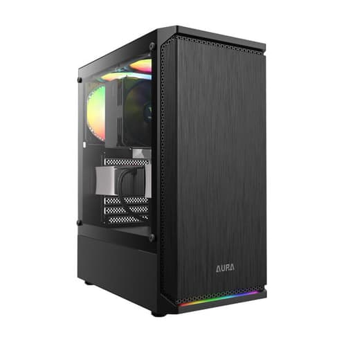 Gamdias Aura GC8 ARGB (ATX) Mid Tower Cabinet (Black)
