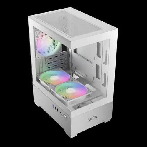 Gamdias Aura GC9M White ARGB M-ATX Mini Tower Case