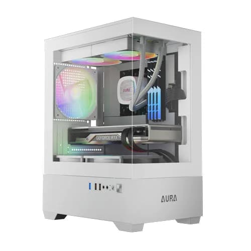 Gamdias Aura GC9M White ARGB M-ATX Mini Tower Case