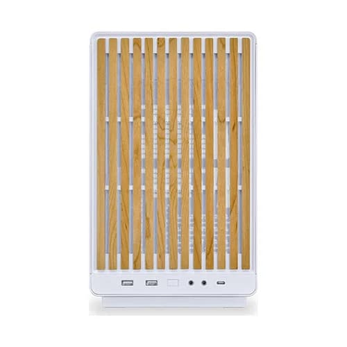 Lian Li A3-mATX Wood White Mini Tower Case with Glass Side Panel