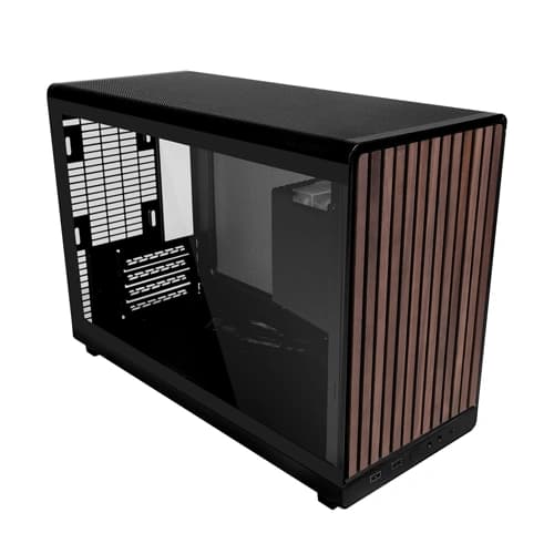 Lian Li A3-mATX Wood Black Mini Tower Case with Glass Side Panel