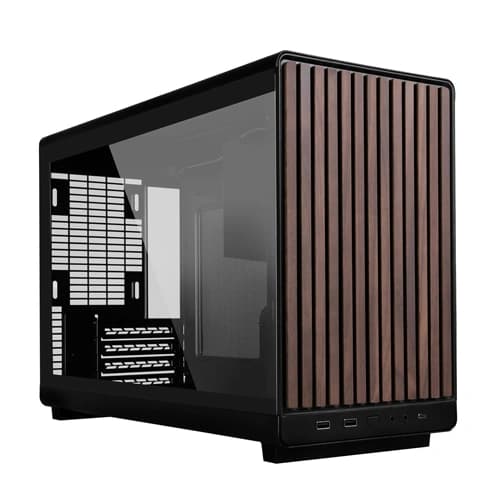 Lian Li A3-mATX Wood Black Mini Tower Case with Glass Side Panel