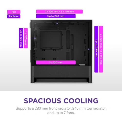 NZXT H3 Flow M-ATX Mini Tower Case 2025 Edition
