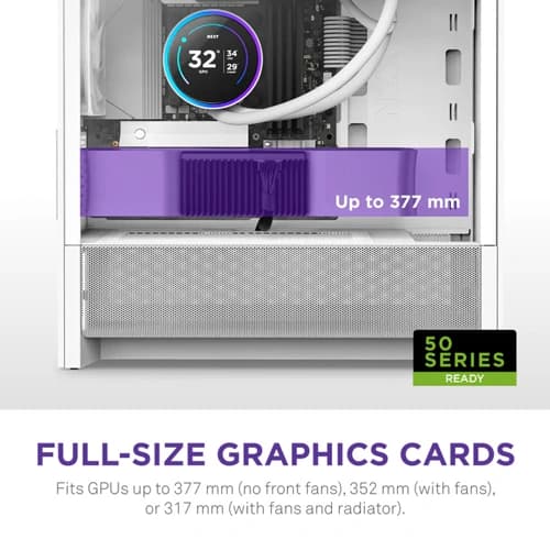 NZXT H3 Flow M-ATX Mini Tower White Case 2025 Edition