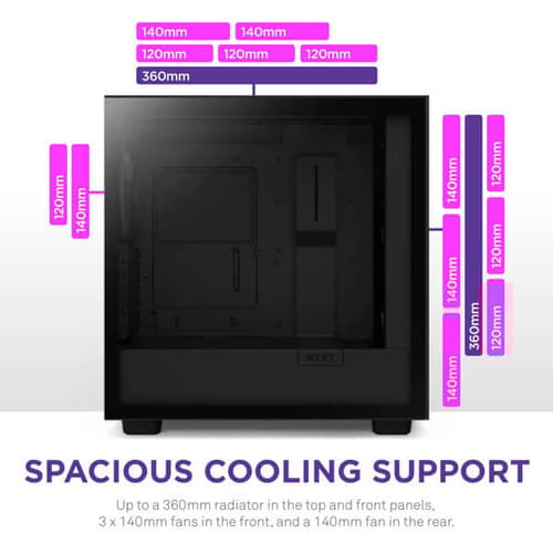 Nzxt H7 Elite (ATX) Mid Tower Cabinet (Black)