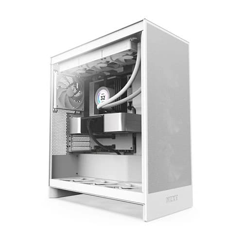 NZXT H7 Flow White 2024 Edition E-ATX Mid Tower Case